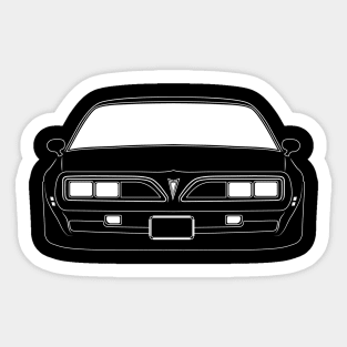 Pontiac Trans Am White Outline Sticker